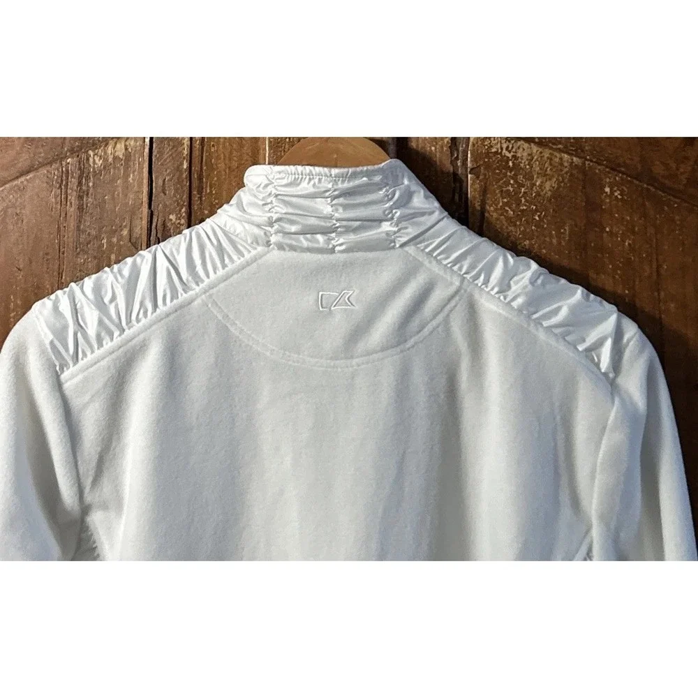 NWT Women's Cutter and Buck Golf Full Zip Jacket Sz Large Pockets Side Ruching‎